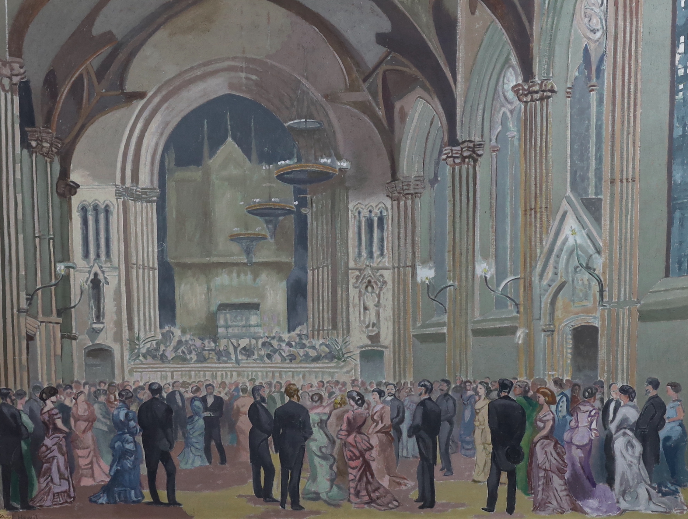 Forrest Hewit (British, 1870-1956), 'The Calico Printers Ball, 1887', oil on canvas, 121 x 161cm